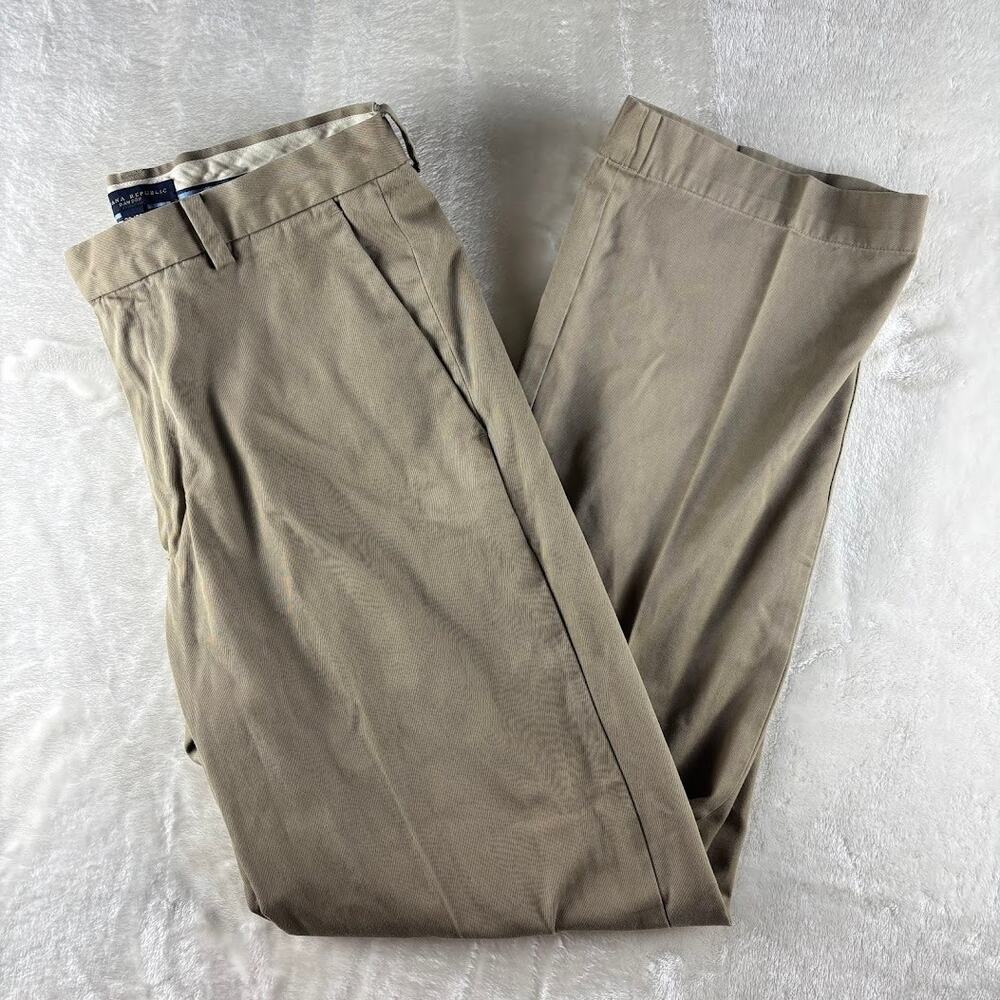 Banana Republic Dawson Pants Mens Chino Straight Khaki 33/32 Office / Casual
